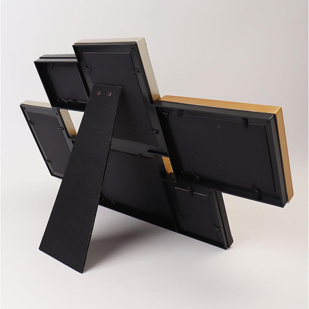 フォトフレーム 壁掛け おしゃれ 通販 デコレーション 6 ウォール&スタンド フォトスタンド 写真立て フォト フレーム 写真 スタンド 6枚 6面 アンティーク調 卓上 立て掛け L判ハーフ ポストカード キャビネ 壁飾り 記念写真 アート インテリア バニラミックス ・