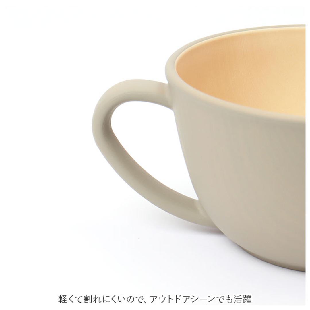 スープカップ おしゃれ 通販 スープボウル 取っ手 大きめ 420ml カップ ボウル 食洗機対応 電子レンジ対応 レンジ 日本製 抗菌 おしゃれ シンプル ナチュラル 割れない 軽量 軽い 食器 アウトドア earthcolor アースカラー earth color キッチン用品 レッド ・