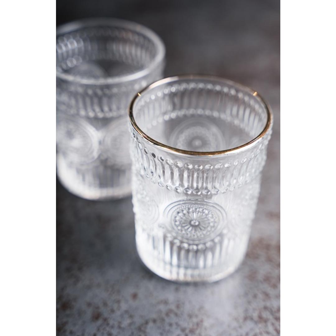 ガラス タンブラーセット 通販 ガラスタンブラー 2個セット グラス セット コップ タンブラーグラス ペア 来客用 おしゃれ デザイン テクスチャ ギフト プレゼント 新生活 引越し 結婚祝い theater EF-THE005 洋食器 キッチン用品 台所用品 クリア 【即日発送】Mサイズ