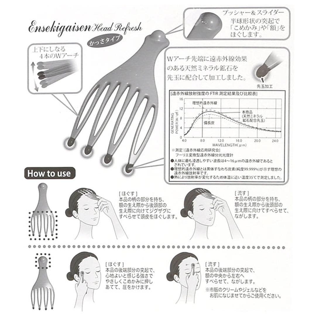 頭皮マッサージ グッズ 通販 頭皮マッサージ器 頭皮 ブラシ かっさ 頭皮ケア お風呂 OK マッサージグッズ リフトレージュ LIFTREJU ヘッドリフレッシュ かっさタイプ EN-1202 リラクゼーショングッズ ハンディマッサージ 簡易マッサージグッズ マッサージ用品 レッド ・