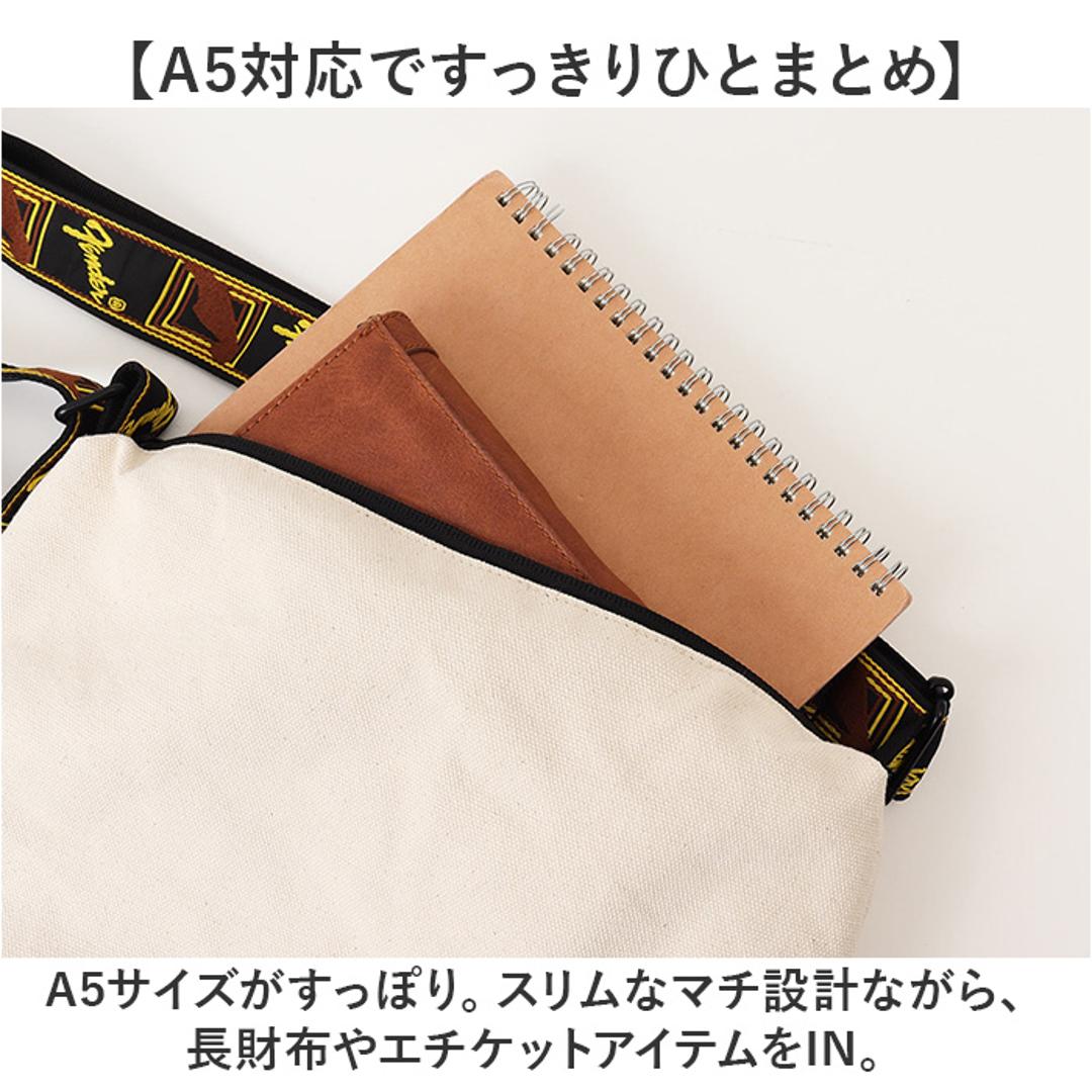 fender フェンダー バッグ 950-6004 通販 ショルダーバッグ ボディバッグ 斜めがけバッグ ミニショルダーバッグ ショルダーバック ボディバック ブランド 布 コットン 帆布 小さめ A5 通学 通勤 旅行 かっこいい 大人 メンズバッグ BLACK ・