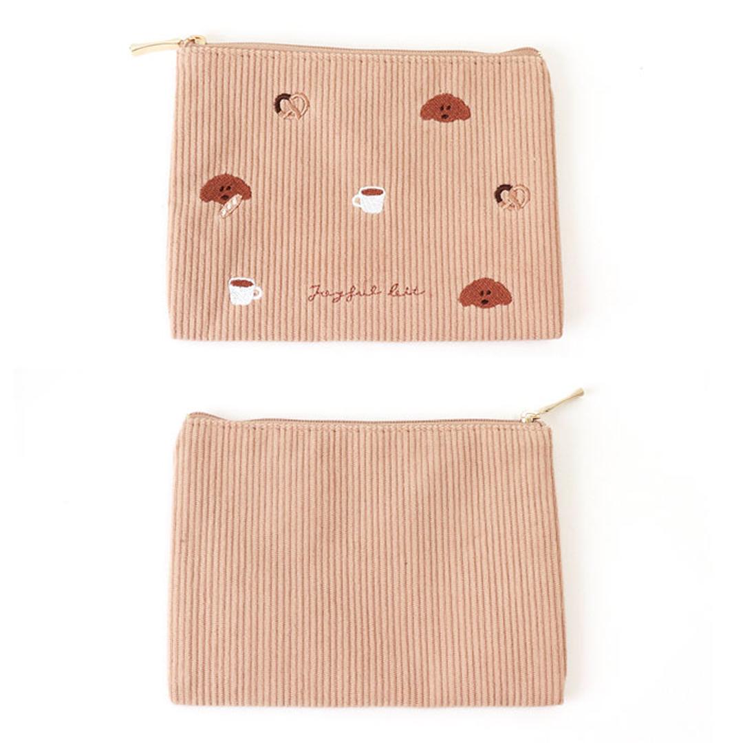 フラットポーチ かわいい 通販 小物入れ 化粧ポーチ メイクポーチ コスメポーチ トラベルポーチ ポーチ 持ち運び コンパクト 収納 整理 レディース 女性 カジュアル おしゃれ オシャレ 可愛い 小物収納 旅行 トラベル ギフト 贈り物 フロルシックベージュ ・