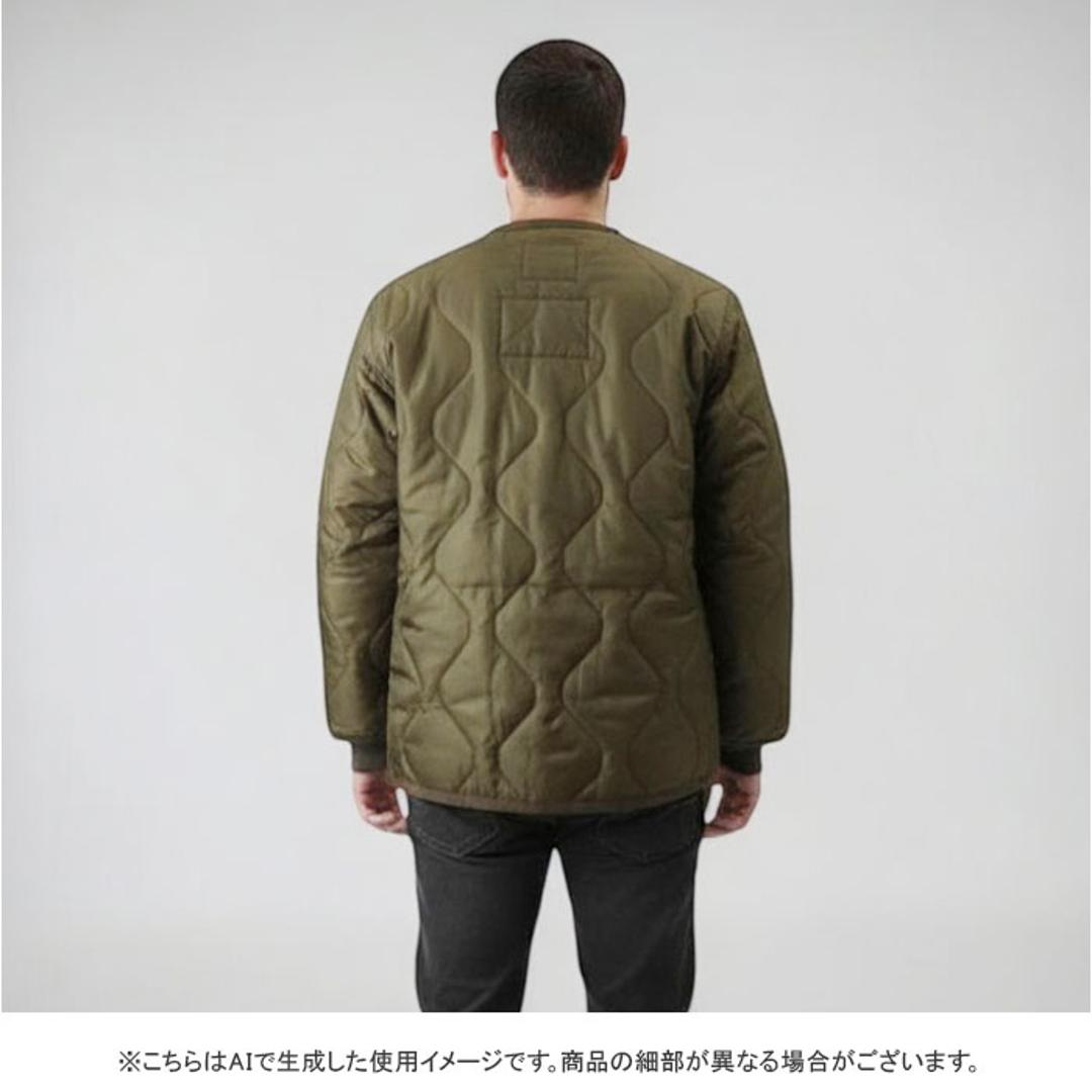 HOUSTON M-51 通販 キルティングコート キルティングジャケット キルティング ブルゾン アウター キルト ヒューストン ジャケット コート 秋冬 メンズ レディース 防寒 中綿 ノーカラー ミリタリー ゆったり あったか カジュアル おしゃれ BLACK Sサイズ