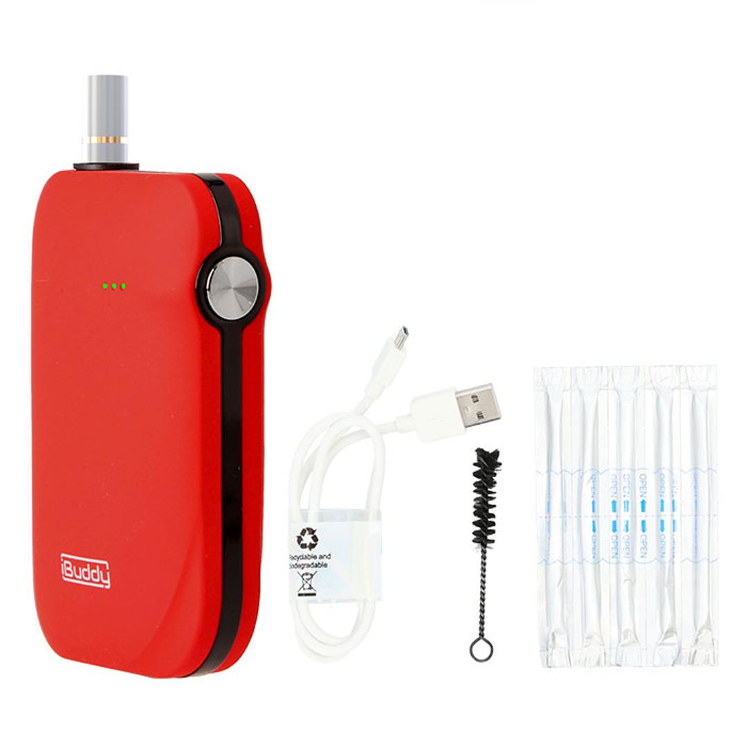 加熱式タバコ 互換 通販 電子タバコ 本体 小型 軽量 お手入れ 掃除 スターターキット たばこ スティック スティックホルダー 本体 バッテリ 一体型 おしゃれ iBuddy i1 アイバディーアイワン PULZE パルズ IQOS アイコス レッド ネイビー ブラック 操作 簡単 連続喫煙 レッド ・