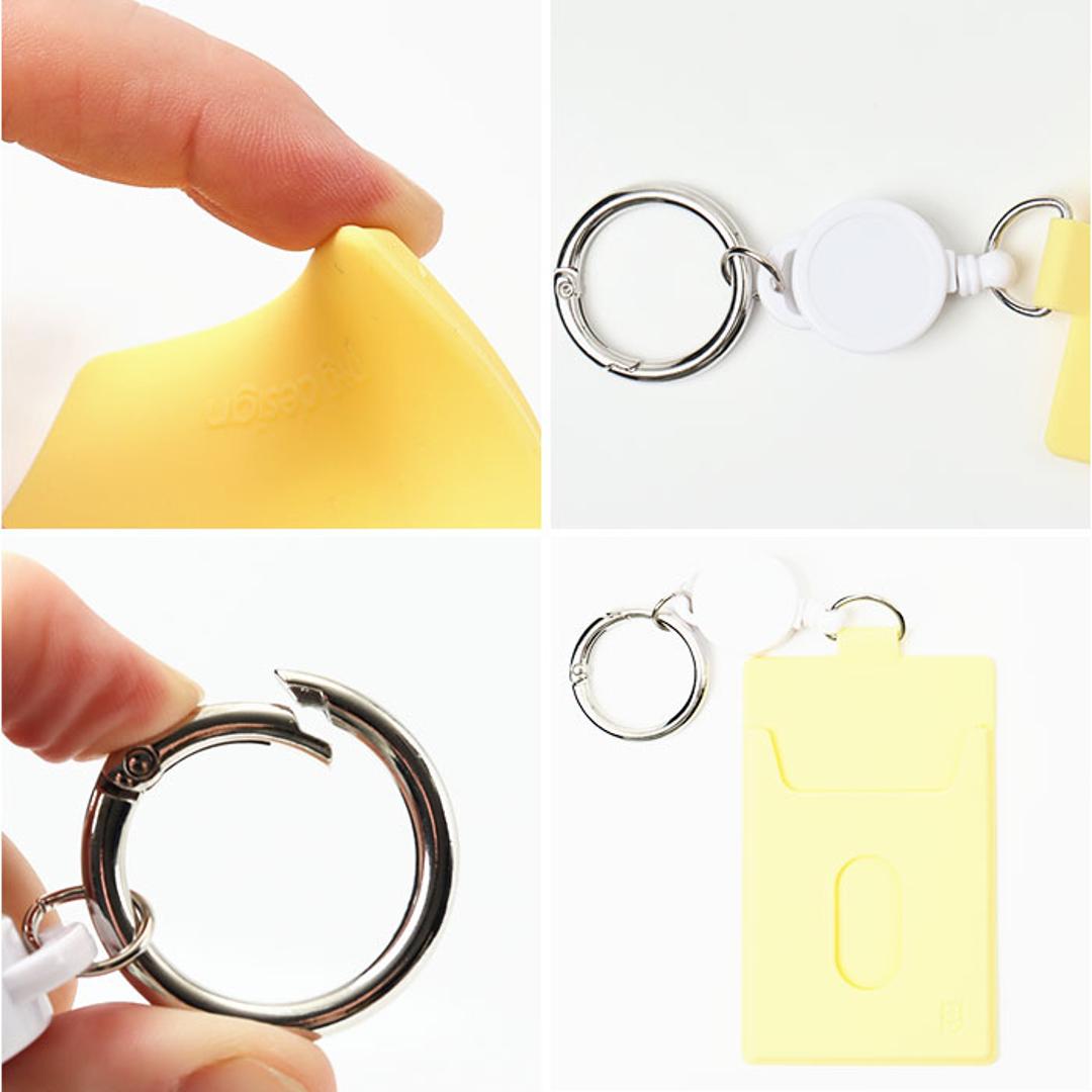 パスケース リール付き 通販 カードケース 定期入れ ICカードケース 定期ケース カラビナ付き シリコンパスケース リールコード付き 水洗い可 かわいい おしゃれ 通勤 通学 レディース 大人 洗える 高校生 小学生 社員証 贈り物 ギフト スナネコ ・