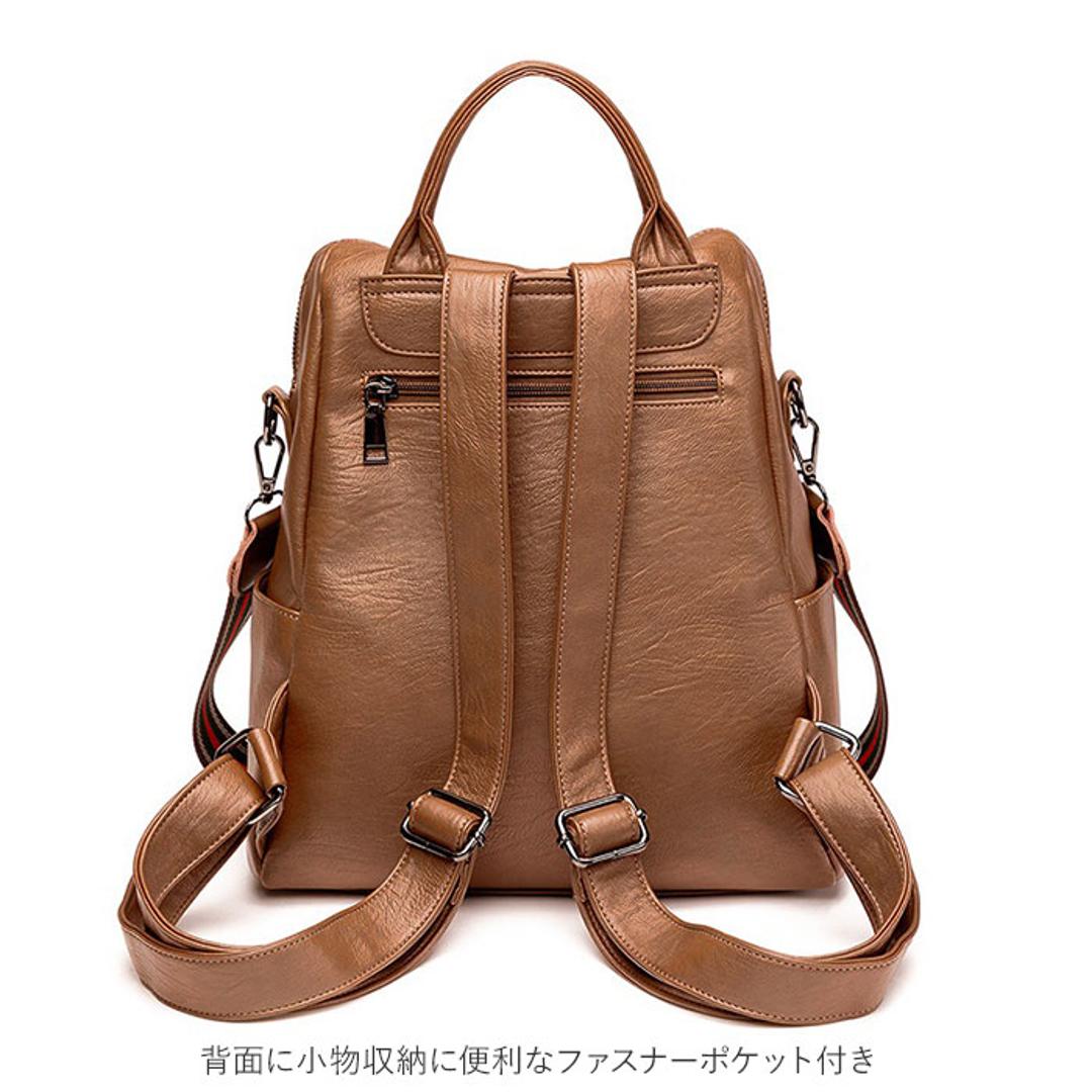 バックパック レディース 通販 2way ショルダー ショルダーバッグ リュックサック デイパック ファッションバッグ バッグバケット カバン バッグ 鞄 かばん スクールバッグ リュック ソフトレザー クロスボーダー カジュアル 鞄 かばん 収納 おしゃれ 通勤 通学 ブラック ・