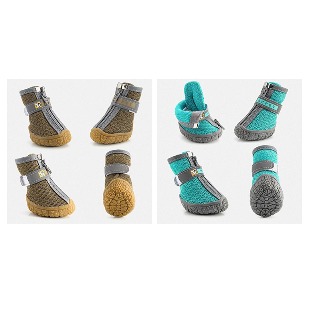 犬 靴 通販 くつ 脱げない 肉球ケア 大型犬 中型犬 小型犬 簡単装着 シニア犬 おしゃれ メッシュ 散歩 用 撥水 はっ水 犬用 いぬ ペット グッズ ペット用品 ブルー×メッシュタイプ 【即日発送】#1