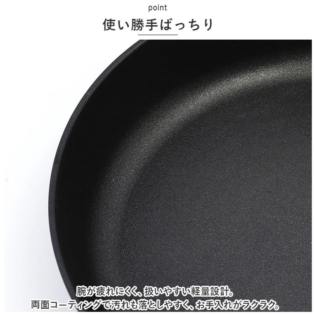 ククナキッチン フライパン 28cm 通販 チタン&ダイヤモンド コーティング 6150-032 TI:DA 鍋 炒め鍋 IH ガス 軽量 耐久性 7層コーティング アルミニウム合金 お手入れ簡単 焦げ付かない 錆びにくい 使いやすい キッチン 調理器具 ブラック ・