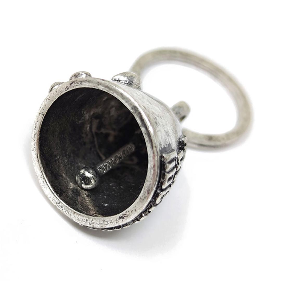 キーホルダー おしゃれ 通販 ラッキーベル キーリング ベルキーホルダー 鈴 鐘 交通安全 お守り バイカー ファッション ベル アメカジ グッズ ガーディアンベル アメリカン雑貨 かっこいい 音が鳴る 大人 バイクアクセサリー 小物 雑貨 熊よけ ココペリ/ゴールド ・