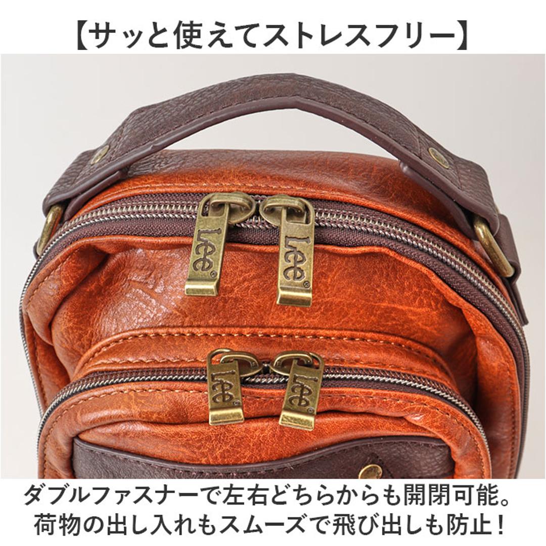 Lee リー ボディバッグ 通販 斜めがけ メンズ レディース ボディバック おしゃれ 斜めがけバッグ 大人 シンプル 無地 ボディーバッグ ボディーバック ギフト バック かばん カバン ギフト 贈り物 かっこいい BLACK ・