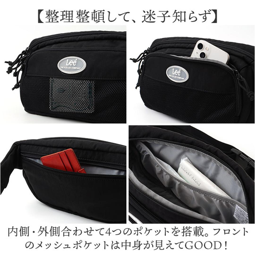 Lee リー ボディバッグ 320-3771 通販 ワンショルダーバッグ ボディバック ボディーバッグ クロスボディバッグ ボディーバック おしゃれ レディース メンズ 軽量 バッグ バック レディースバッグ メンズバッグ ブランド かばん オシャレ カジュアル ブラック ・