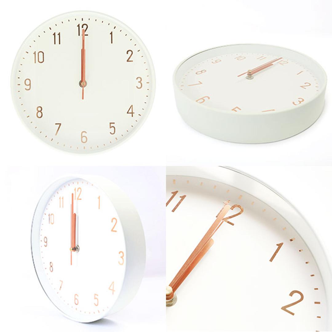 壁掛け 電波 時計 おしゃれ 通販 電波時計 かわいい 静か おしゃれ シンプル スイープ秒針 連続秒針 Marmo マルモ ウォールクロック Plain プレーン I04-6149 I04-6150 掛け時計 壁掛け時計 掛時計 インテリア時計 White ・