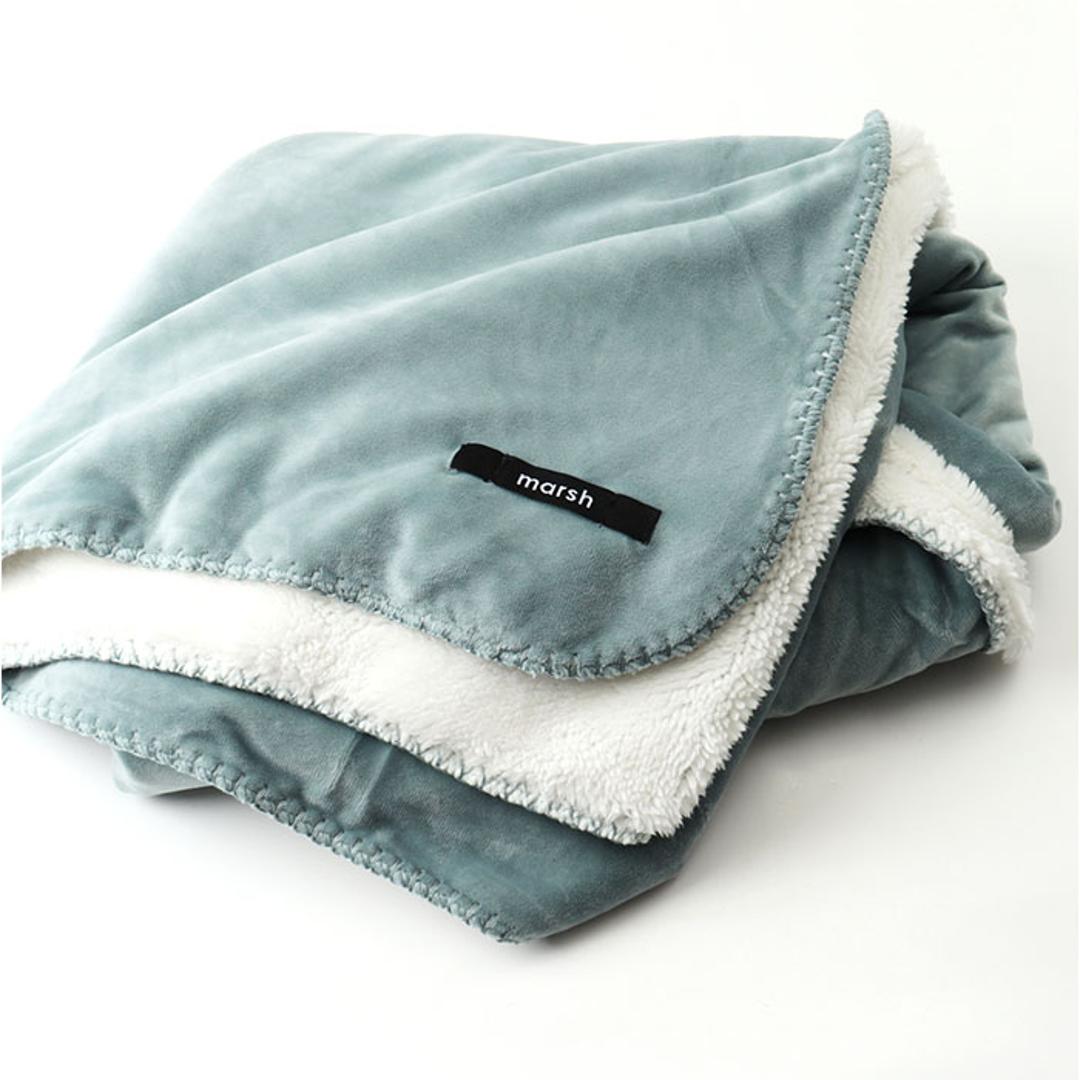 ブランケット ひざ掛け 通販 80×140cm MARSH 膝掛け 現代百貨 A584 おしゃれ 大判 かわいい あったか 暖かい 無地 ふわふわ ミニ 毛布 防寒 レディース マーシュ マシュマロ 温活 800×1400 GRAY ・