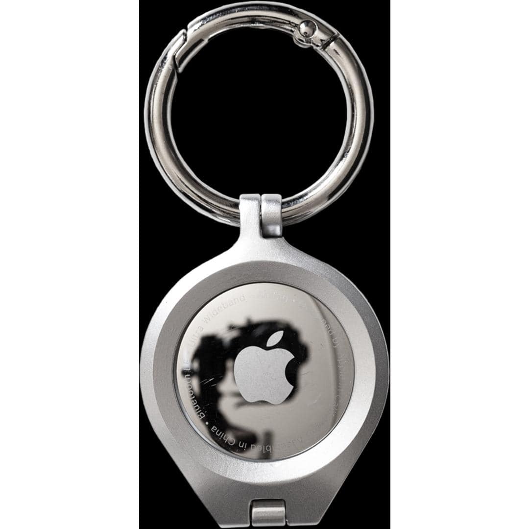 AirTag ケース アルム 通販 air tag キーホルダー AirTagケース AirTag保護ケース エアタグケース 保護カバー アルミバンパー キーリング おしゃれ オシャレ シンプル アルミ合金製 カラビナ付き 落下防止 軽量 軽い AT-AB ブラック ・