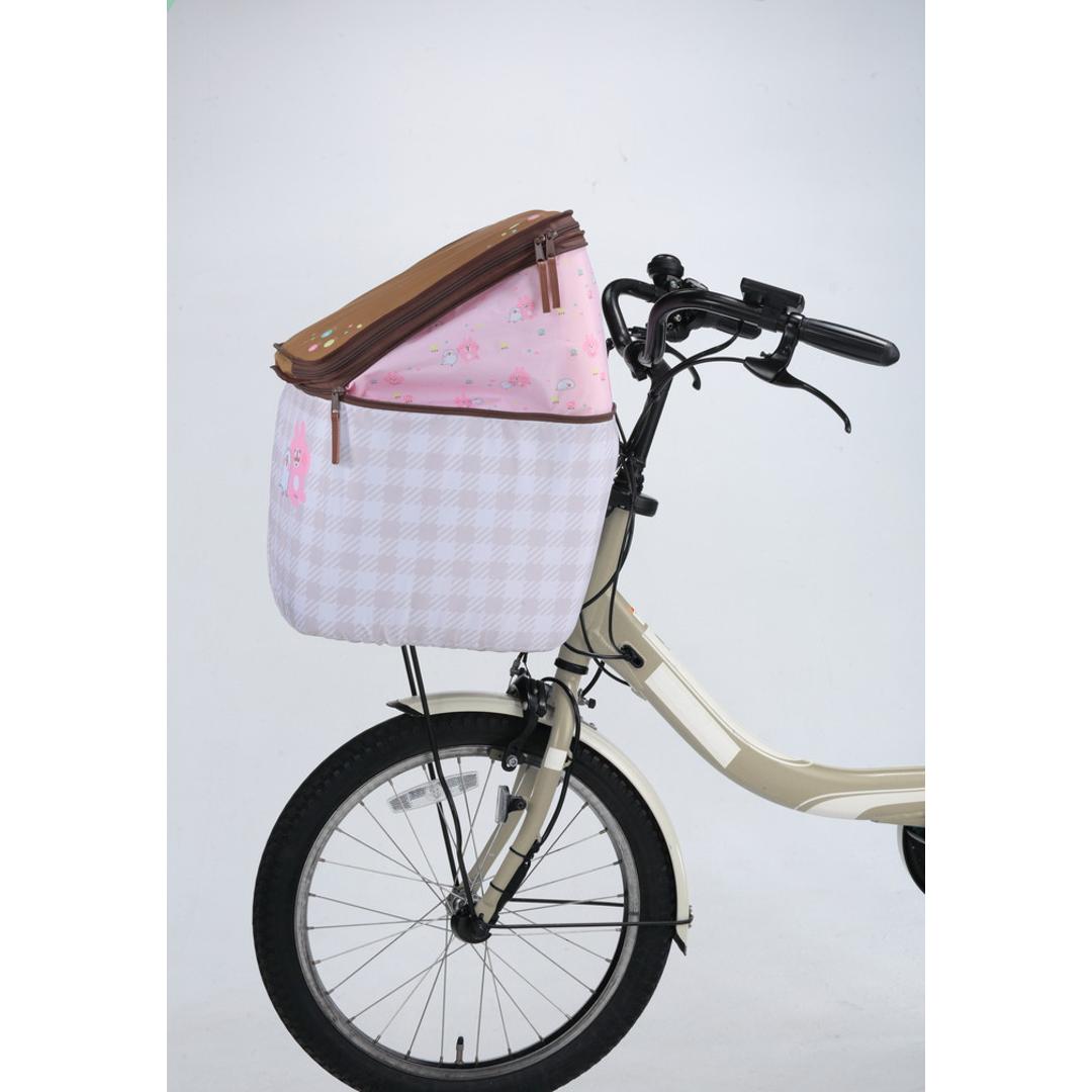 自転車 カゴカバー おしゃれ 通販 かごカバー 自転車カゴカバー 自転車かごカバー 前カゴカバー バスケットカバー かご カゴ カバー 2段式 かわいい オリンパス カナヘイ ピスケとうさぎ サイクリング 自転車用アクセサリー スポーツ 花畑 ・