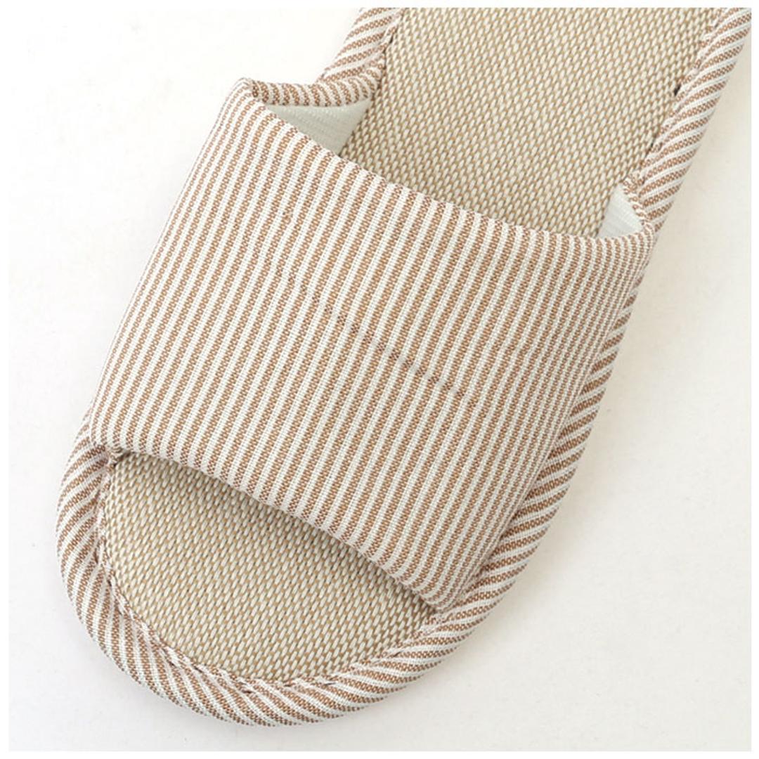 リネン スリッパ 通販 ルームシューズ 室内履き サンダル 部屋履き ルームスリッパ 夏用 室内 メンズ レディース 来客用 来客 かわいい 春夏 春 夏 秋 滑り止め 履きやすい 歩きやすい 前あきスリッパ 生活雑貨 日用品雑貨 ローズ 【即日発送】36-37(23cm)