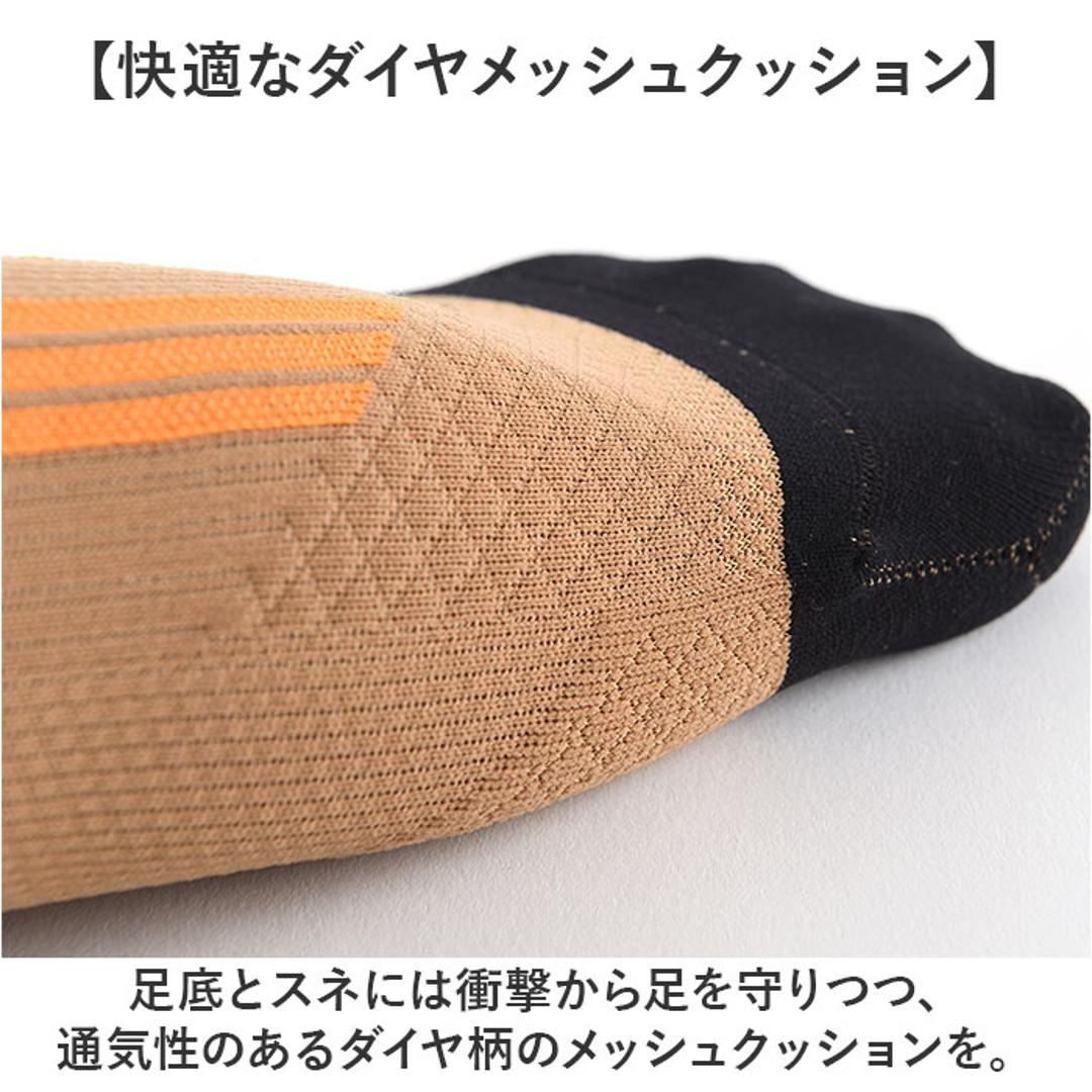 アールエル ソックス RNS5010 通販 日本製 アールエルソックス RxL R×Lソックス RL 靴下 スポーツソックス トレイルランニング トレイルラン トレイル ランニング ショートソックス ショート丈 メッシュ 蒸れない 衝撃吸収 レッグウェア 稲穂ゴールド/オレンジ S(22-24cm)