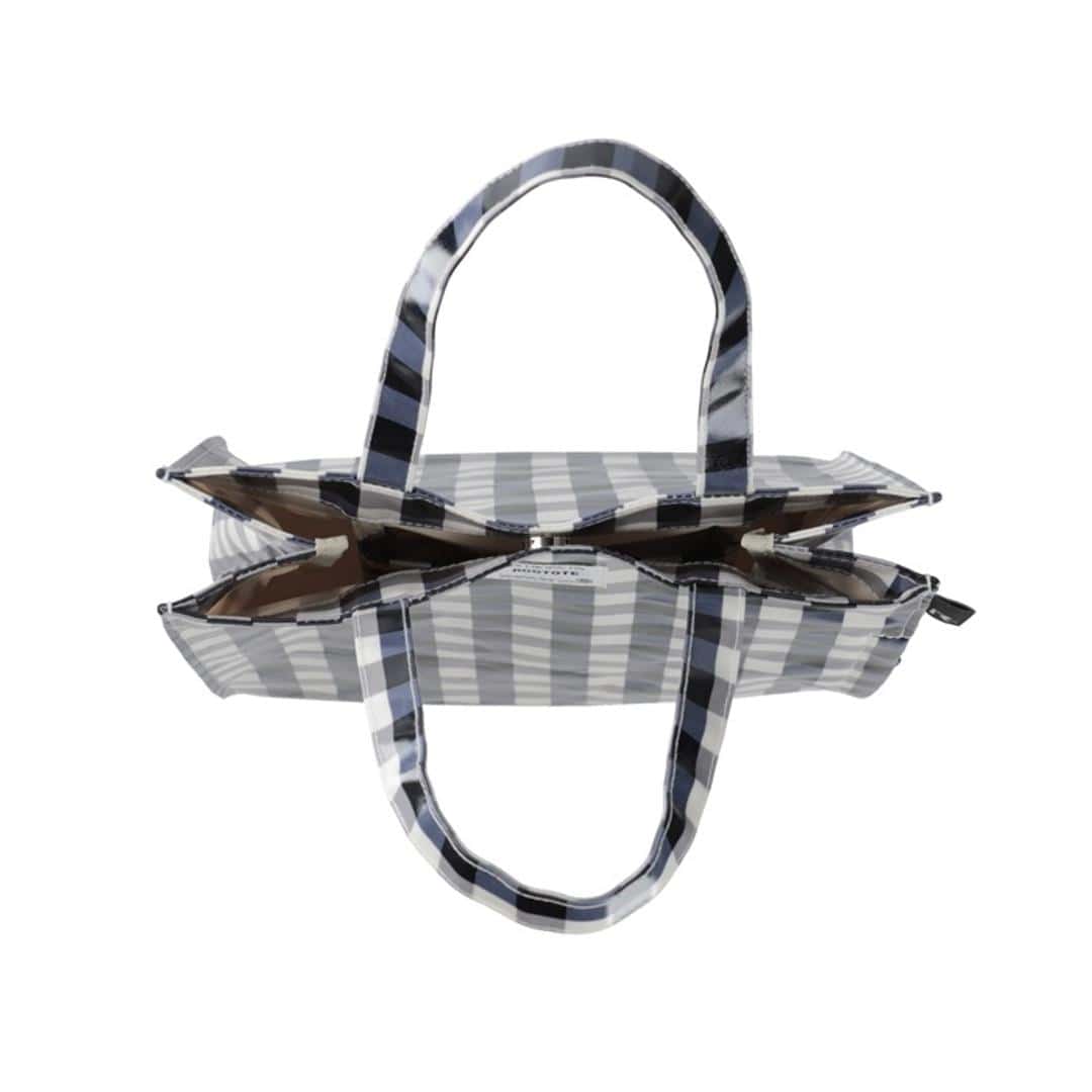 ルートート トートバッグ ラミネート ROOTOTE 1028 通販 トートバック レッスンバッグ A4 縦型 縦長 レディース 通学 通勤 手提げバッグ 手提げかばん 手提げカバン 手提げ鞄 かわいい おしゃれ チェック ギンガムチェック A-quatre C_GREEN ・