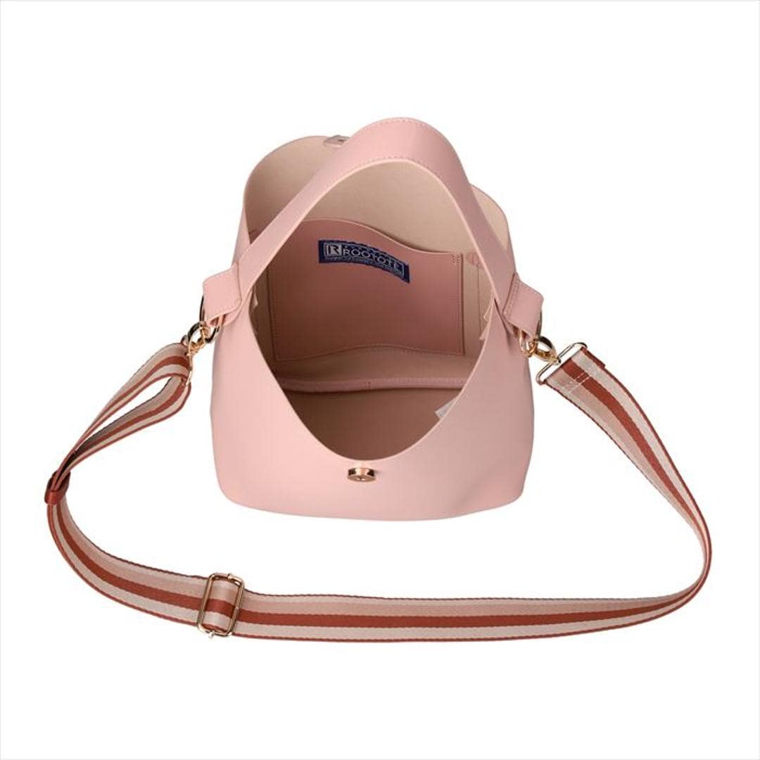 ルートート トートバッグ ROOTOTE 1055 通販 トートバック 2way ショルダー 斜めがけバッグ 小さめ レディース 通勤 通学 大人 きれいめ おしゃれ シンプル 無地 手提げバッグ 手提げカバン 肩掛け 上品 学校 参観 合皮 DELI デリ PowderPIK ・