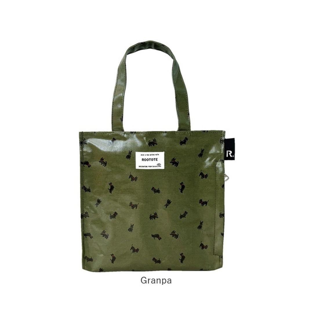 ROOTOTE ルートート トートバッグ 3601 通販 ラミネート トートバック 手提げバッグ ランチトート サブバッグ レディース 小さめ 通勤 通学 軽量 軽い 撥水 マチあり マチ広め SQUARE スクエア シンプル かわいい レディースバッグ Katakata ・