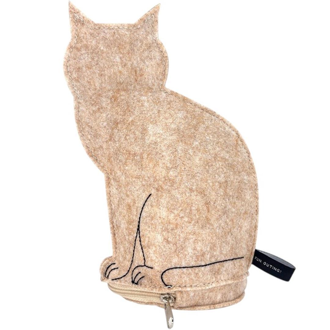 ルートート ROOTOTE ポーチ 3622 通販 ねこ 猫 ネコ 小物入れ コスメポーチ ペンケース メイクポーチ メガネケース レディース おしゃれ かわいい フェルト withROO ウィズルー ウイズルー オスワリネコ インテリア レディースバッグ SHIRO ・