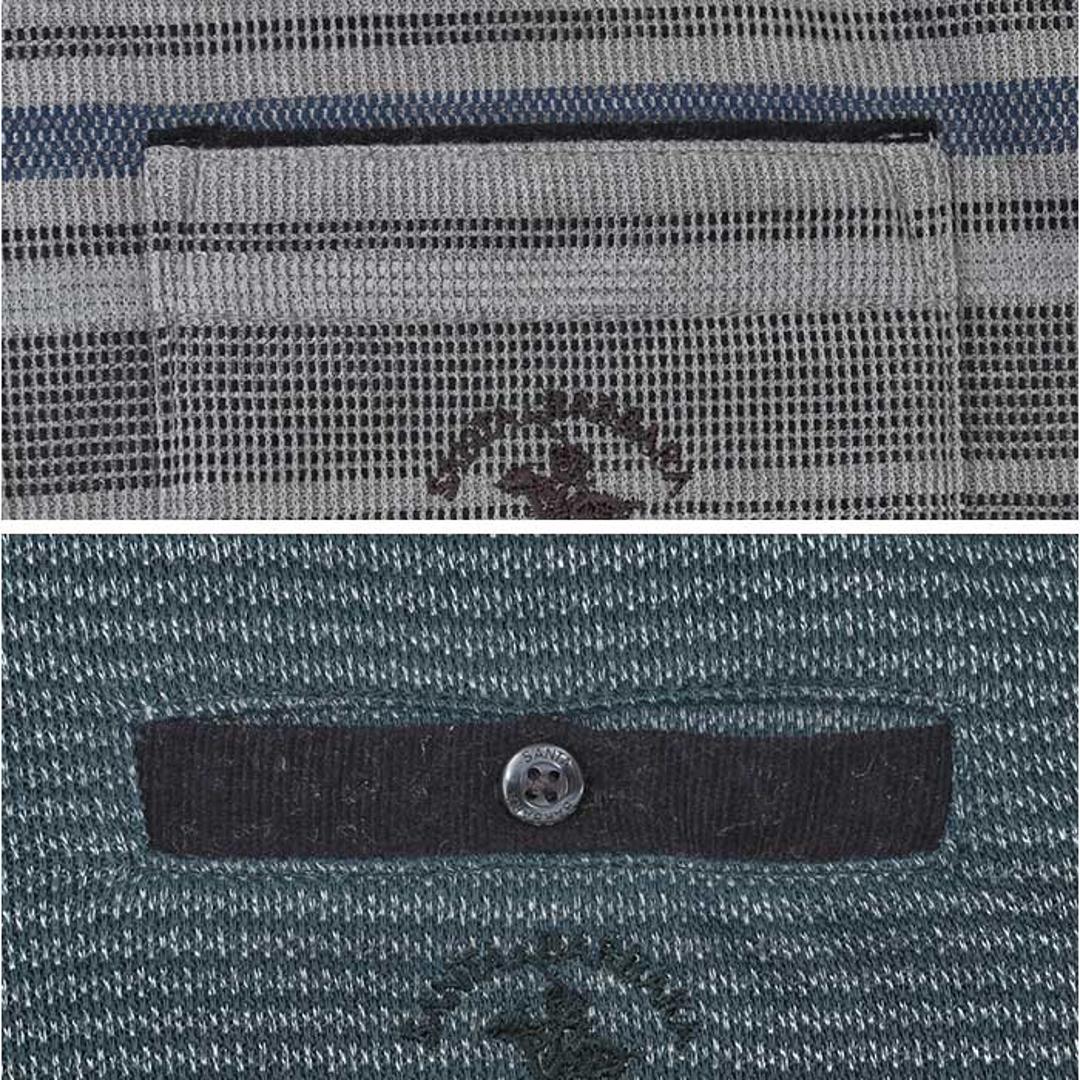 サンタバーバラ トレーナー 6547 通販 プルオーバー メンズ ブランド SANTA BARBARA POLO & RACQUET CLUB 裏起毛 ハーフジップ ゴルフウェア ハイネック スタンドネック おしゃれ シニア ゴルフ 男性 紳士 トップス ボーダーTOP/GREY Mサイズ