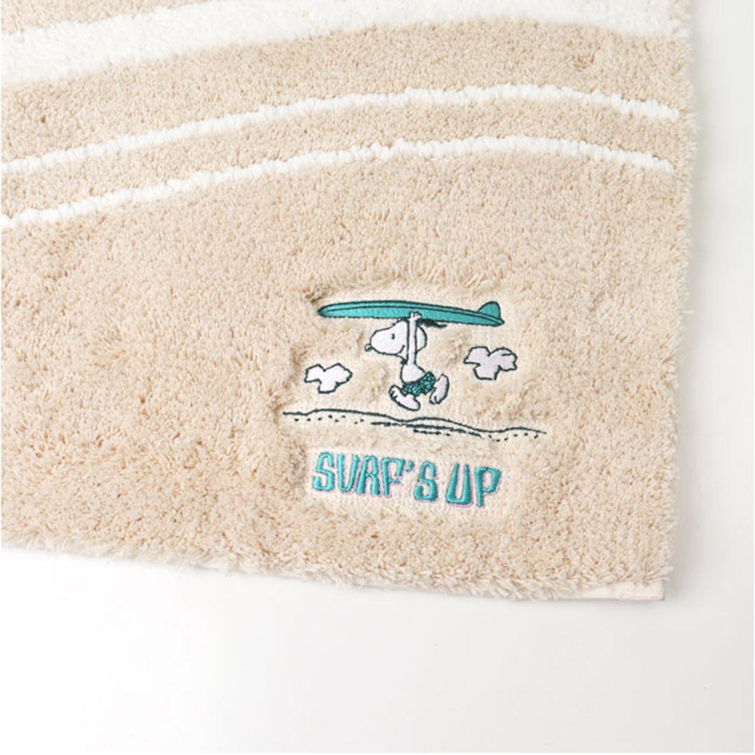 センコー バスマット 通販 足ふきマット お風呂 足拭きマット 玄関マット 室内 お風呂マット おふろマット 足元マット キャラクター senko 洗面所 脱衣所 玄関 バス用品 お風呂用品 洗面所用品 日用品雑貨 かわいい 可愛い おしゃれ オシャレ スヌーピーサーフ.ベージュ ・