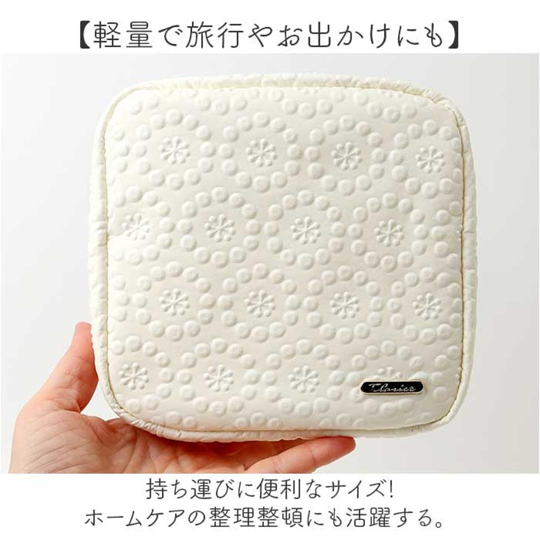 スクエアポーチ おしゃれ 通販 小物入れ 化粧ポーチ メイクポーチ コスメポーチ トラベルポーチ ポーチ 持ち運び コンパクト 収納 整理 レディース 女性 カジュアル かわいい オシャレ 可愛い 小物収納 旅行 トラベル ギフト 贈り物 フロルシックベージュ ・