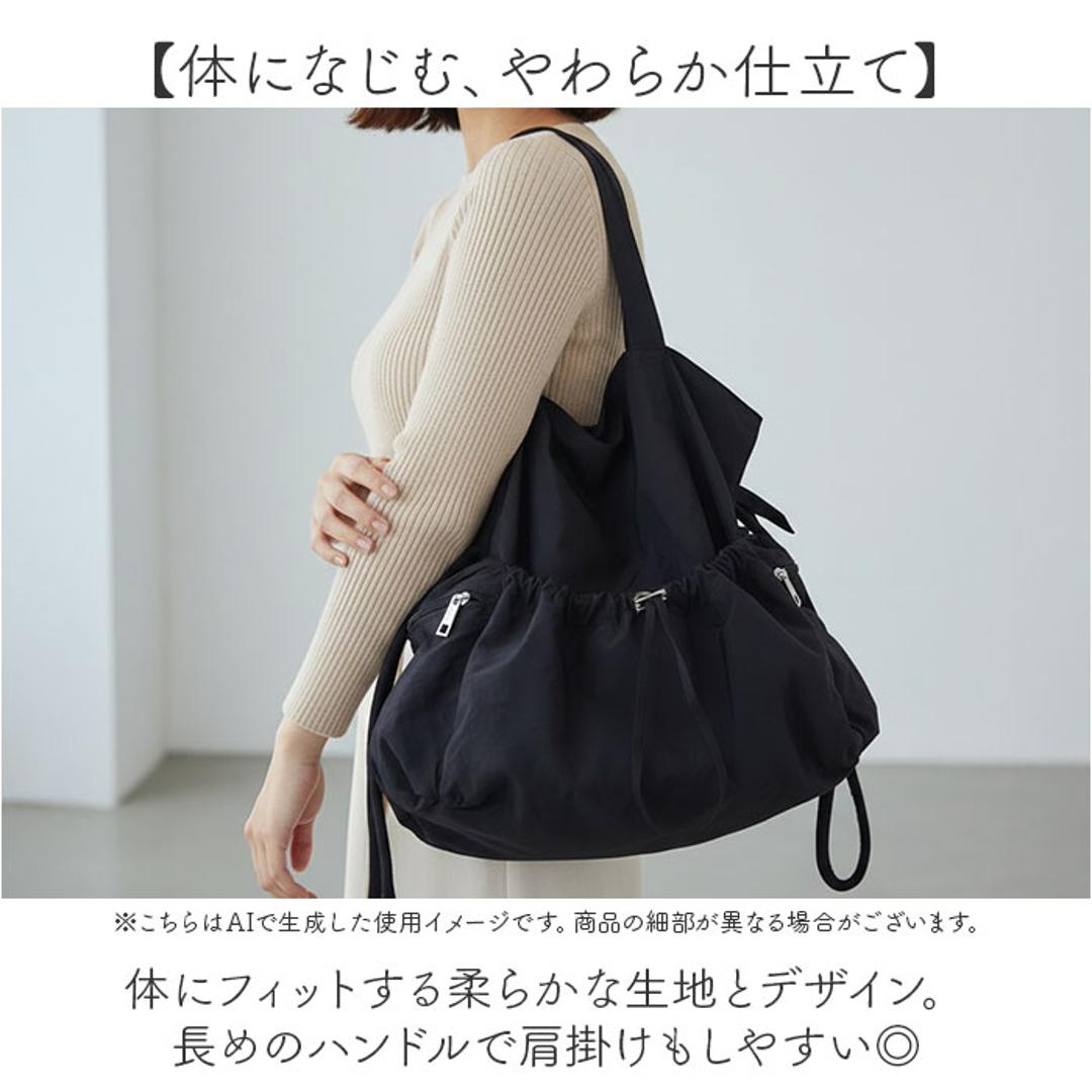 トートバッグ ナイロン レディース 通販 laportadizucchero ラポルタディズッケロ ショルダーバッグ 大容量 ナイロントートバッグ 手提げバッグ 柔らかい やわらかい トートーバック かわいい おしゃれ 軽い 大人 通勤 通学 ギフト ブラック ・