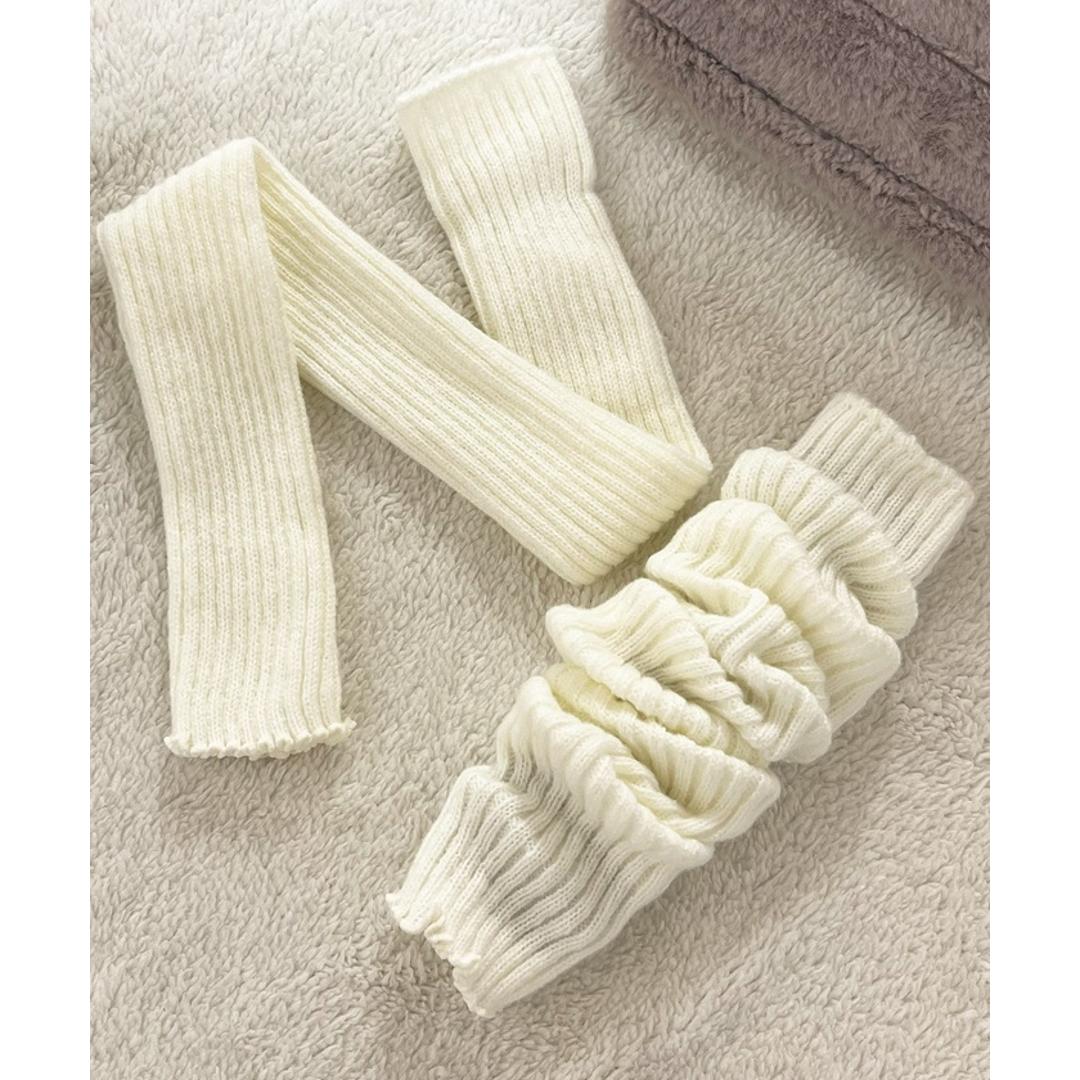 レッグウォーマー ロング 通販 ニットレッグウォーマー レッグ ウォーマー レッグウオーマー レッグウェア 足首ウォーマー ニット ロング丈 diamond hearts ダイヤモンドハーツ レディース 靴下 ソックス ルーズソックス 防寒 秋冬 冷え対策 ブラック ・