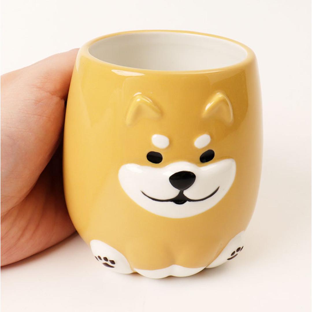 犬 マグカップ 大きい 通販 wankoron わんわんマグ 食器 陶器 コップ マグ カップ デコレ DECOLE コーヒーカップ 犬柄 犬好き ギフト 贈り物 おしゃれ かわいい 可愛い キッチン雑貨 テーブルウエア 日用品 シバ ・