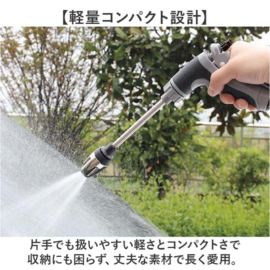高圧洗浄 ノズル 通販 ホースにつける高圧ノズル ホースに繋げるだけ高圧 高圧洗浄機 ベランダ掃除 洗車 掃除 窓掃除 ガーデニング 水やり コンパクト 窓 壁面 ハンディタイプ 便利 庭 ガーデン 大掃除 WJ-9253 ブラック ・