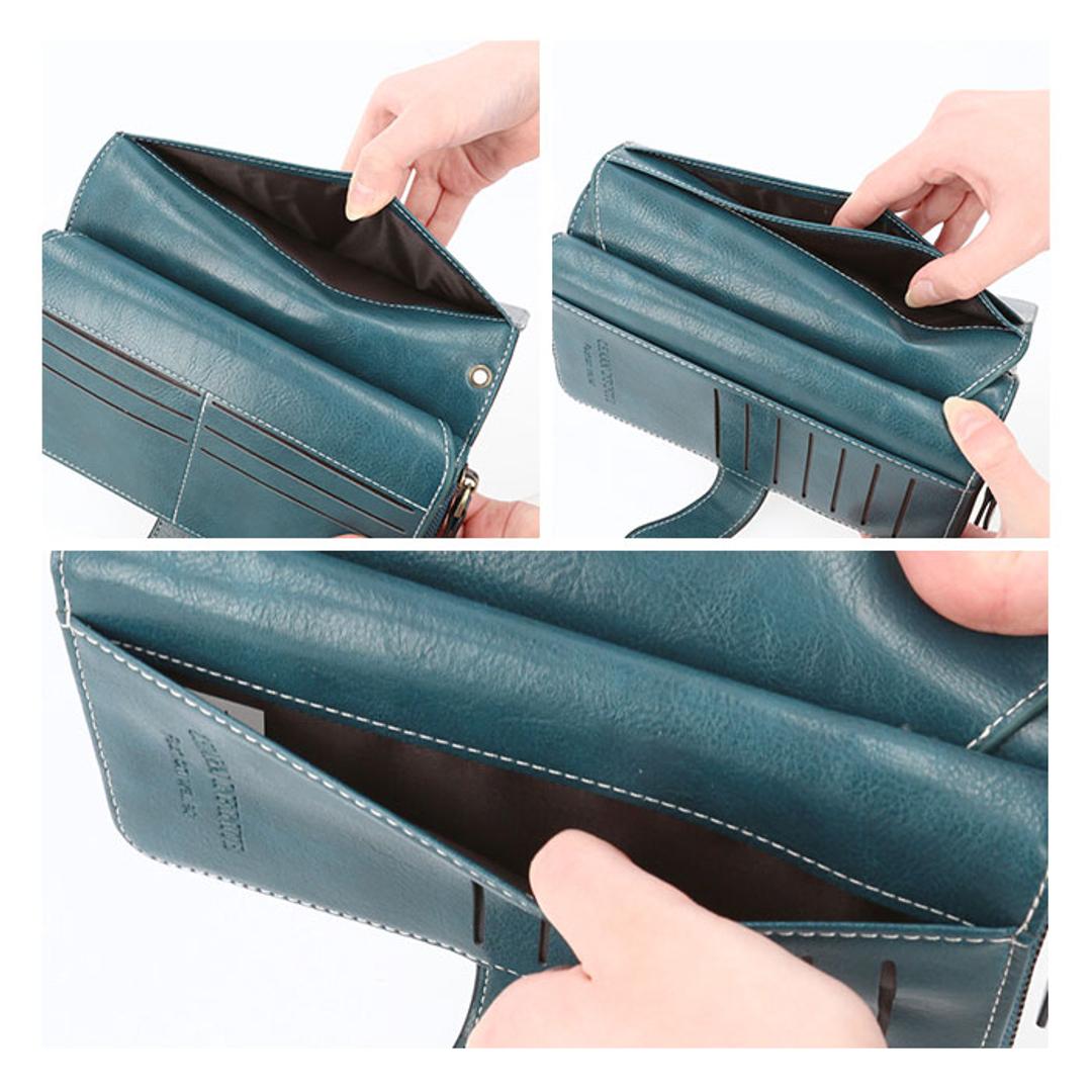 スキミング防止 長財布 レディース 通販 スキミング 防止 財布 長サイフ なが財布 大容量 カードケース カードがたくさん入る カード入れ 多い おしゃれ シンプル ラウンドファスナー RFID 磁気防止 便利 ストラップ スマホ 入る レディース財布 ワインレッド ・