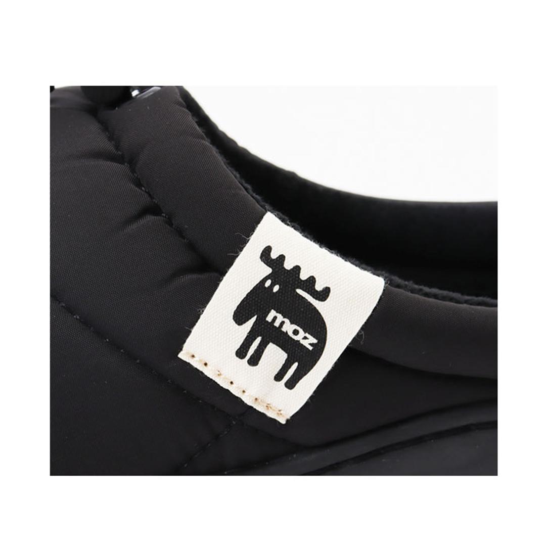 moz モックシューズ 通販 モズ シューズ スリッパ サンダル サボサンダル サボ スリッポン 秋 冬 暖かい キルティング 冬用サンダル 防寒 冬用 かわいい お出かけ 外履き アウトドア キャンプ らくちん 軽量 レディース靴 ブラック 【即日発送】Mサイズ(23.5cm)