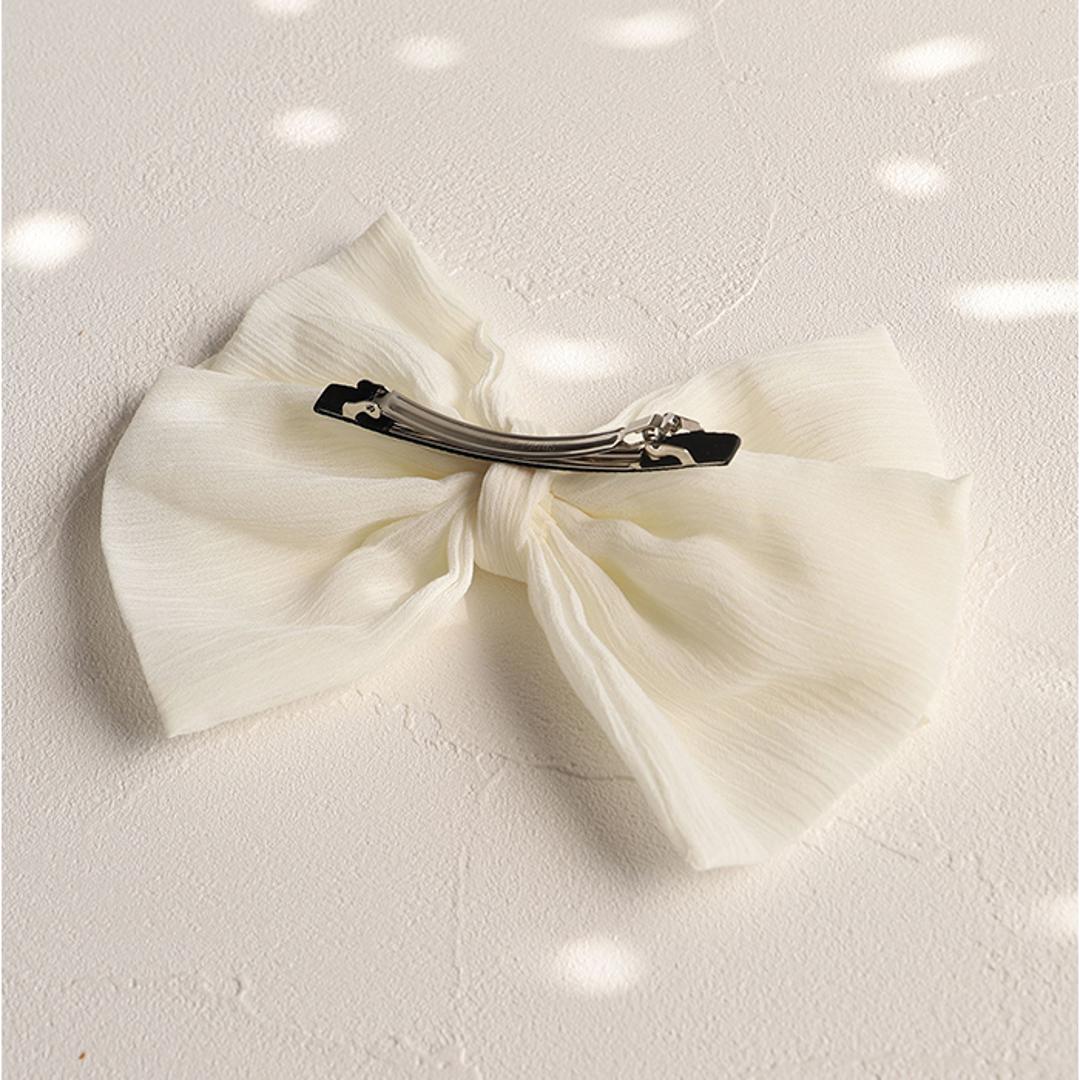 RORA ヘアクリップ 通販 ローラ ケイト バレッタ ヘアアクセサリー 髪飾り キッズ 子供 子ども こども リボン 透け感 大きめ しっかり かわいい おしゃれ 女の子 女子 入園式 卒園式 入学式 卒業式 フォーマル 発表会 結婚式 キッズファッション アイボリー ・