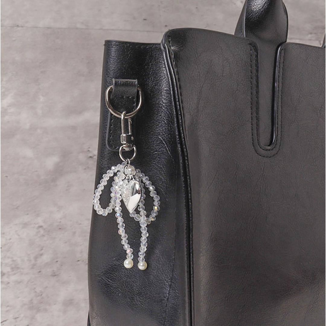 Rora キーリング 通販 ローラ クリストール キーホルダー キーチャーム バッグチャーム ナスカン ハート パール ハート型 チャーム シルバー おしゃれ かわいい キッズ 子供 こども 子ども 女の子 女子 レディース ファッション雑貨 キッズファッション クリアー ・