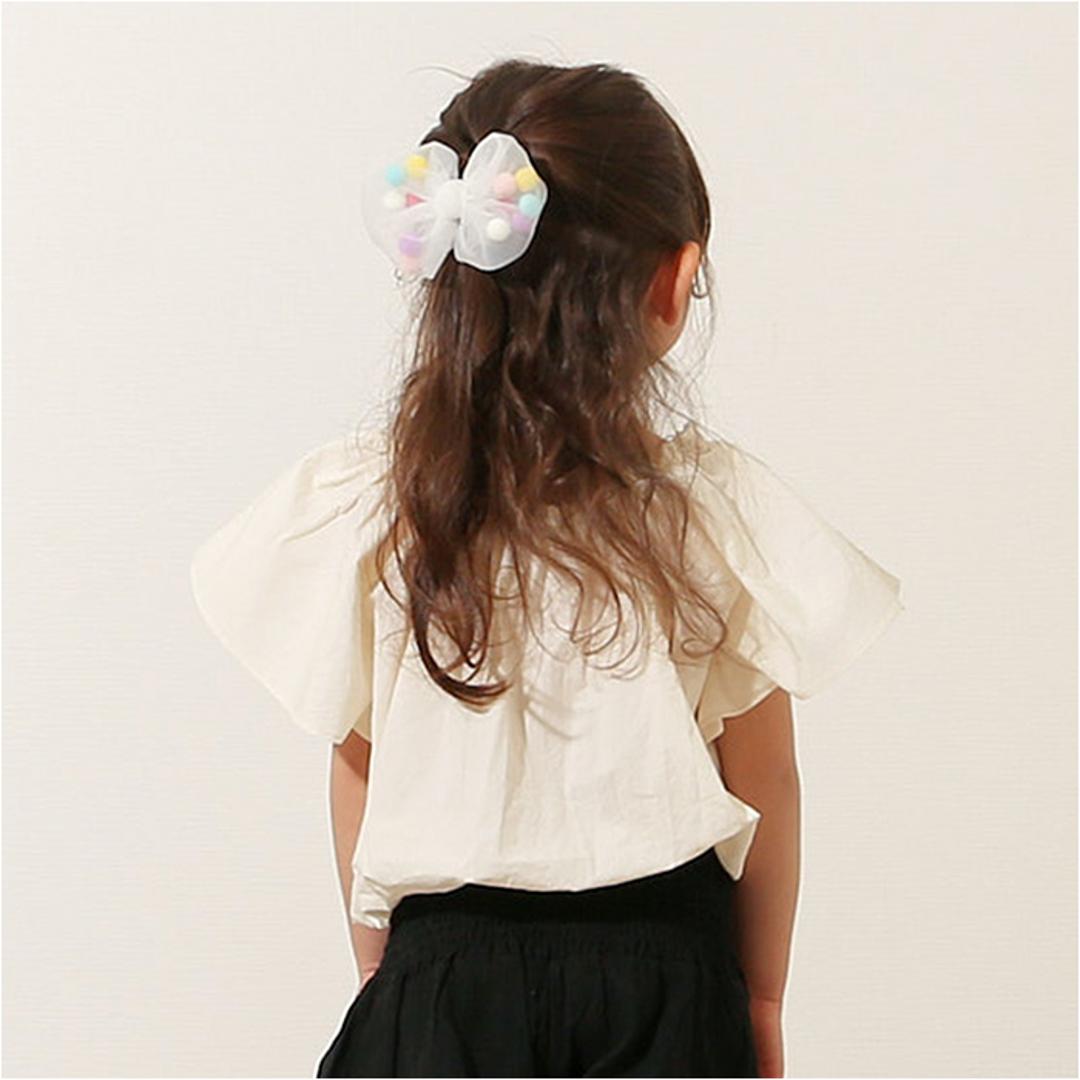 Rora ブラウス 襟なし 通販 ローラ クリーミー カットソー キッズ 子供 女の子 女子 こども 子ども きれいめ 白 ベージュ フレアスリーブ 花 お花 おしゃれ かわいい オシャレ 可愛い カジュアル トップス 子ども服 子供服 キッズファッション クリーム 110cm