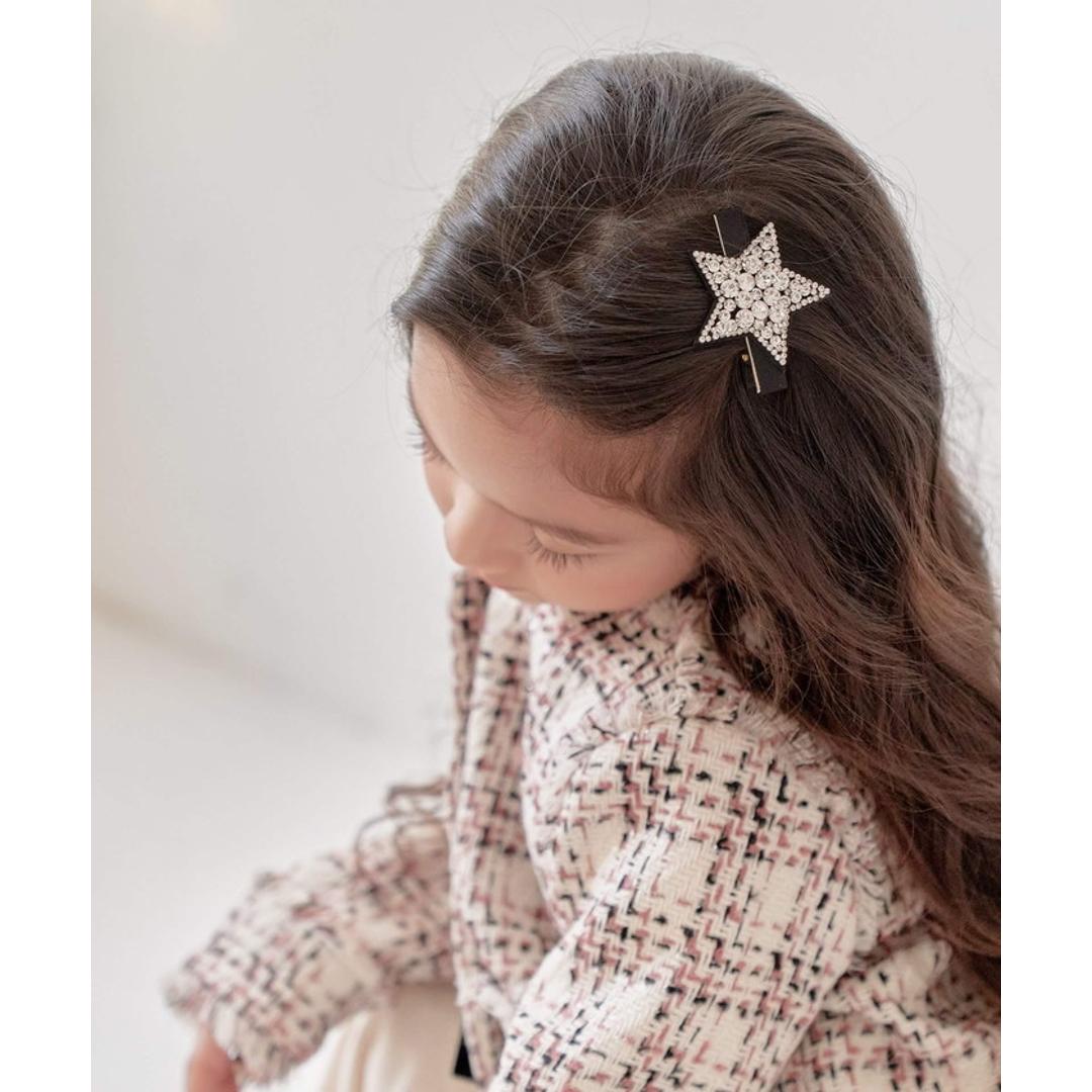 Rora ヘアクリップ キッズ 通販 ヘア クリップ 48472102 プラハジルコニアスターヘアクリップ 星 キラキラ 子供 女の子 卒園式 入学式 結婚式 発表会 かわいい オシャレ 可愛い ヘアアレンジ ヘアーアクセサリー ヘアアクセサリー キッズファッション クリスタル フリー