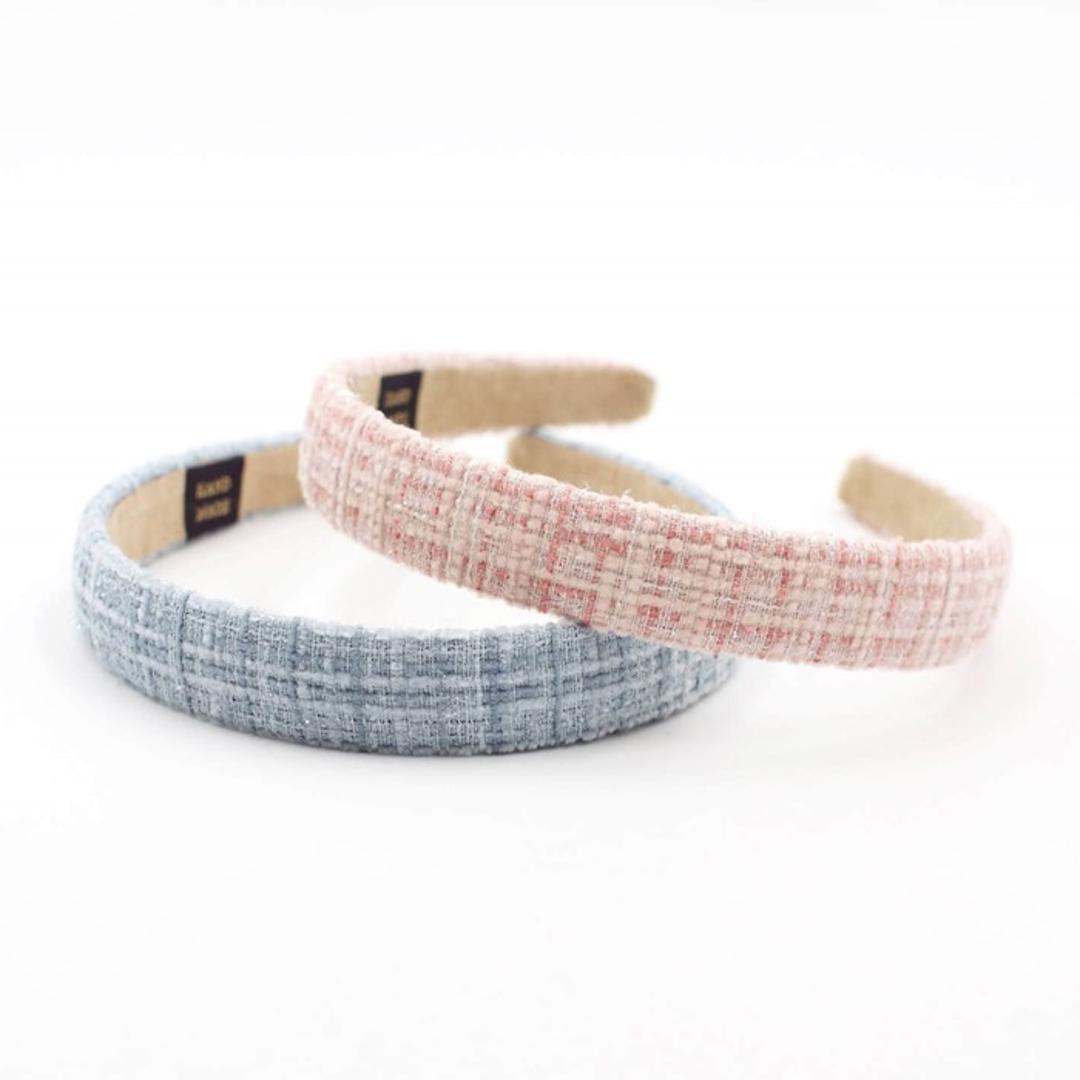 Rora カチューシャ 通販 ツイード 58532202 髪飾り ヘッドドレス 子供 女の子 フォーマル 可愛い おしゃれ 発表会 入園式 卒園式 入学式 子ども用アクセサリー ヘアアレンジ ヘアーアクセサリー ヘアアクセサリー キッズファッション ブルー フリー