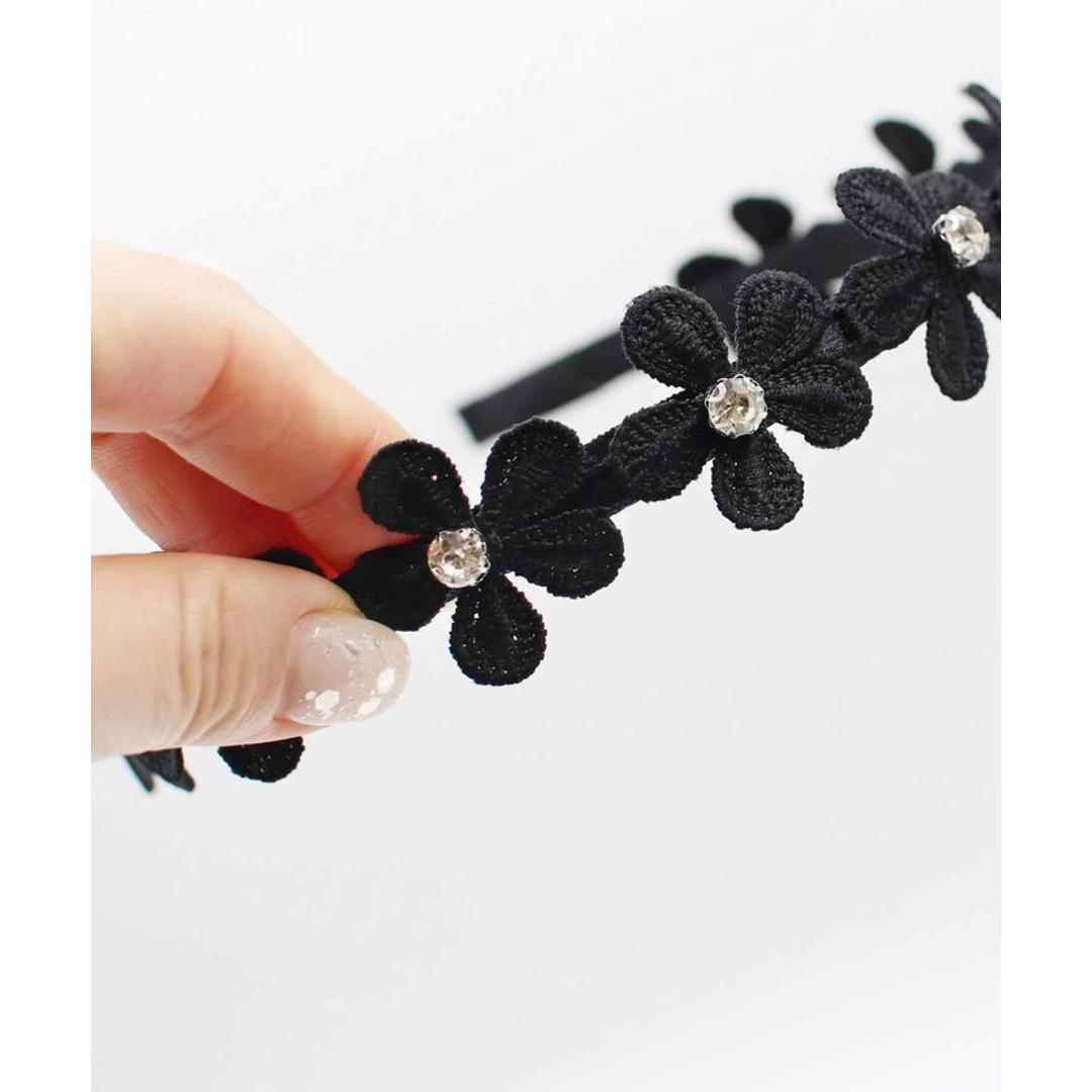 カチューシャ 花 キッズ キラキラ 通販 ヘッドドレス 女の子 子供 子ども こども セレモニー 卒園式 入学式 卒業式 結婚式 かわいい 可愛い 発表会 フラワー フォーマル お呼ばれ ヘアアレンジ ヘアーアクセサリー ヘアアクセサリー キッズファッション ブラック フリー