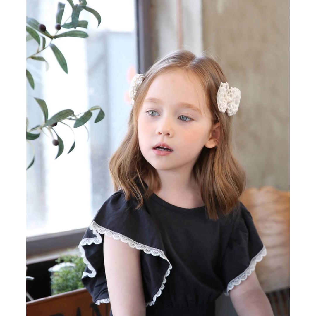 Rora ヘアクリップ キッズ 通販 ベイリー 髪飾り 髪留め リボン 大きめ レース パール ホワイト 女の子 子供 子ども こども フォーマル ナチュラル カジュアル 卒園式 入学式 結婚式 パーティー 七五三 誕生日 かわいい おしゃれ ヘアアクセサリー アイボリー フリー