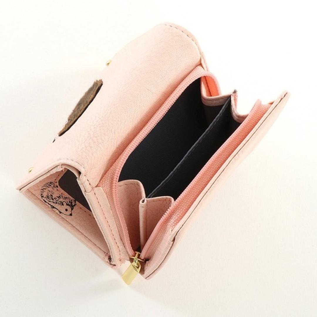 財布 レディース 三つ折り 通販 三つ折り財布 三つ折財布 折財布 折り財布 レディース財布 折りたたみ財布 折り畳み財布 さいふ サイフ コンパクト かわいい 可愛い おしゃれ オシャレ 女性 女の子 ハリネズミのハリー プレゼント ギフト アイボリー ・