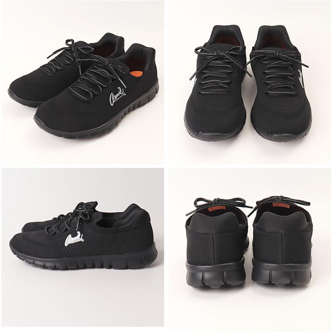 Arnold Palmer スニーカー レディース AN2205 通販 シューズ レディーススニーカー レディースシューズ ウォーキングシューズ 靴 アーノルドパーマー 脱ぎやすい 履きやすい くつ クツ ウォーキング カジュアル 女性 婦人靴 大人 オールブラック 22.5cm