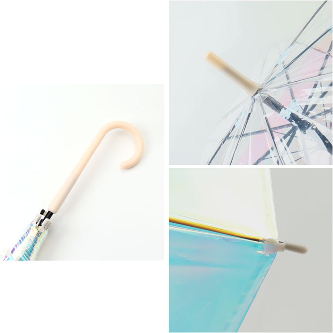 ビニール傘 子供 通販 傘 オーロラ ジャンプ傘 長傘 雨傘 オーロラビニール傘 かさ カサ 通学 レディース 女の子 女子 こども子供 キッズ 小学生 小学校 中学生 中学校 かわいい おしゃれ 可愛い オシャレ 切り替え 配色 アテイン 子ども傘 グミベアー 長傘55cm