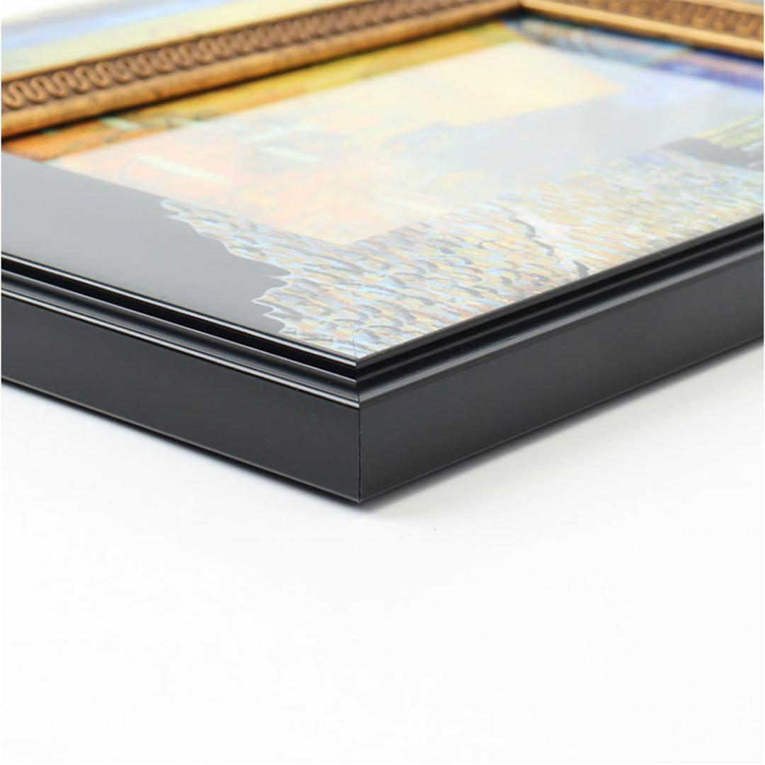 玄関 絵画 壁掛け 額入り 通販 BA-040 アートフレーム アートパネル アートボード アートポスター 名画 作品 壁掛けアート 壁飾り アート 芸術 おしゃれ シック リビング 寝室 新築祝い ウォールデコレーション 美術品 インテリア ユーパワー ゴッホ/夜のカフェテラス ・