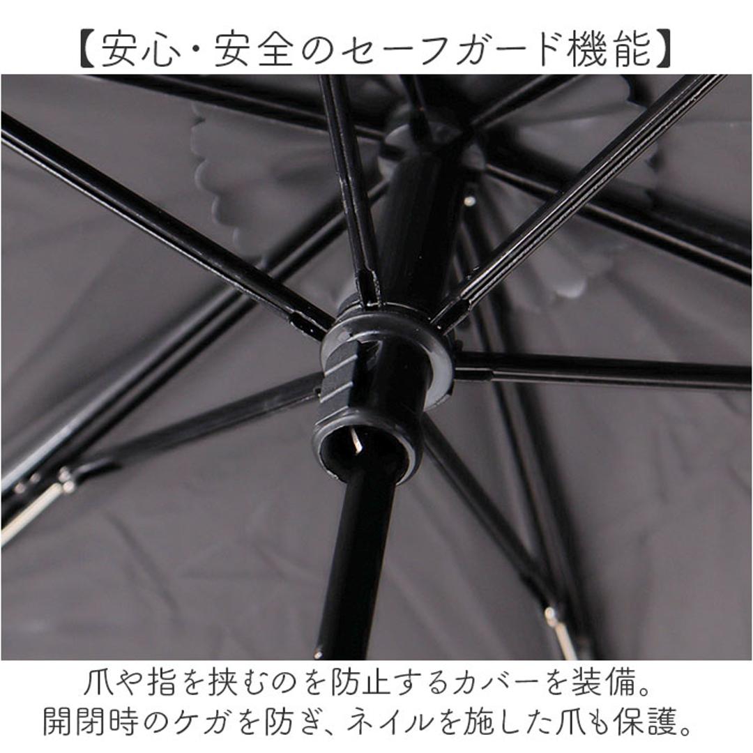 because 折りたたみ傘 晴雨兼用 ビコーズ B-095657 通販 日傘 折りたたみ 晴雨兼用傘 折り畳み傘 折りたたみ日傘 折り畳み日傘 完全遮光 UVカット 100% レディース 小さめ 50cm おしゃれ コンパクト フリル ポーチ付き 遮熱 フリル/ブラック ・