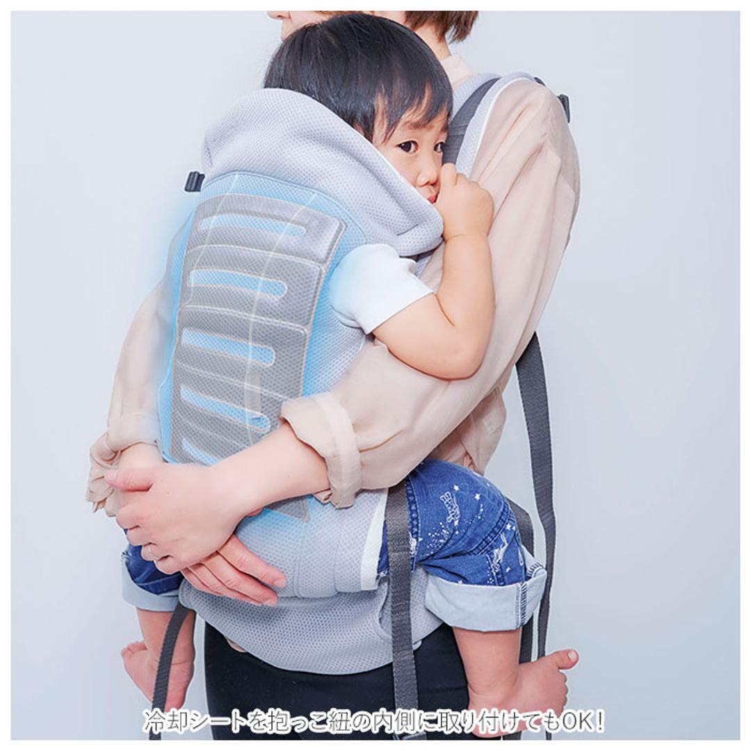 リュック 背中 メッシュ 通販 メッシュフレーム パッド ひんやり 涼しい 暑さ対策 長時間キープ 抱っこ紐 暑い季節 夏 過ごしやすい アウトドア 便利 アイスメッシュフレーム COOLOOP クーループ ブラック ・
