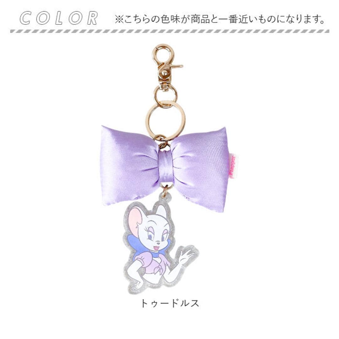 トムとジェリー キーホルダー F258134 通販 Tom and Jerry Tom & Jerry バッグチャーム キーチャーム キーリング キラキラ リボン トムジェリ かわいい アクキー おしゃれ レディース 女の子 プチギフト 贈り物 トゥードルス ・