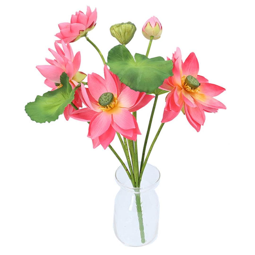 蓮 花 造花 通販 蓮の花 はすの花 アーティフィシャルフラワー アーティフィシャルグリーン アートフラワー フェイクフラワー フェイクグリーン インテリア 観葉植物 ブッシュ 人工観葉植物 FB-2598 ロータスブッシュ ポピー YDM ラベンダー ・