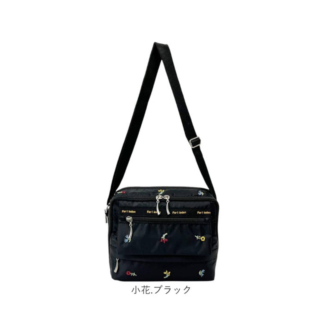 ショルダーバッグ レディース 軽量 通販 Ferlieden フェアリーデン 刺繍バッグ 斜め掛け 斜めがけ 軽い 小さめ 小さい 肩掛け 大人かわいい バッグ カバン 女性 シンプル 通勤 散歩 ウォーキング ギフト 猫.ブラック ・
